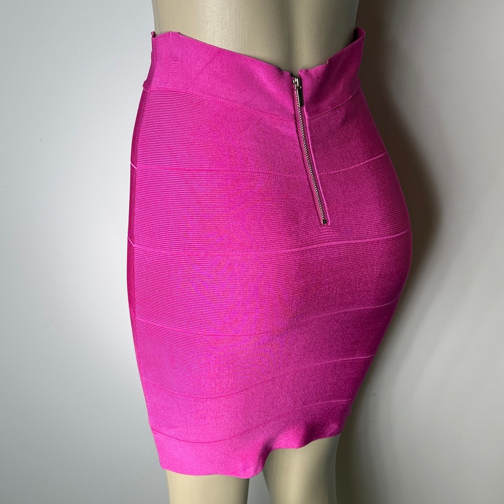 bebe Hot Pink  Bandage Pencil Skirt - Picture 5 of 6